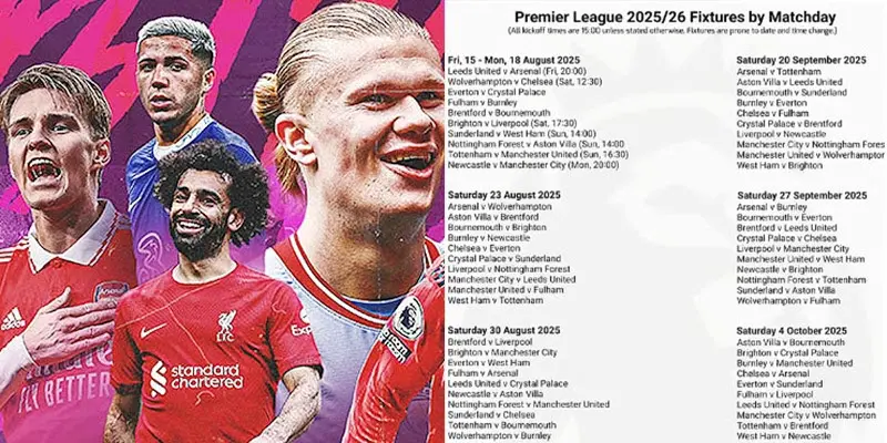 Lịch Premier League 2025-2026